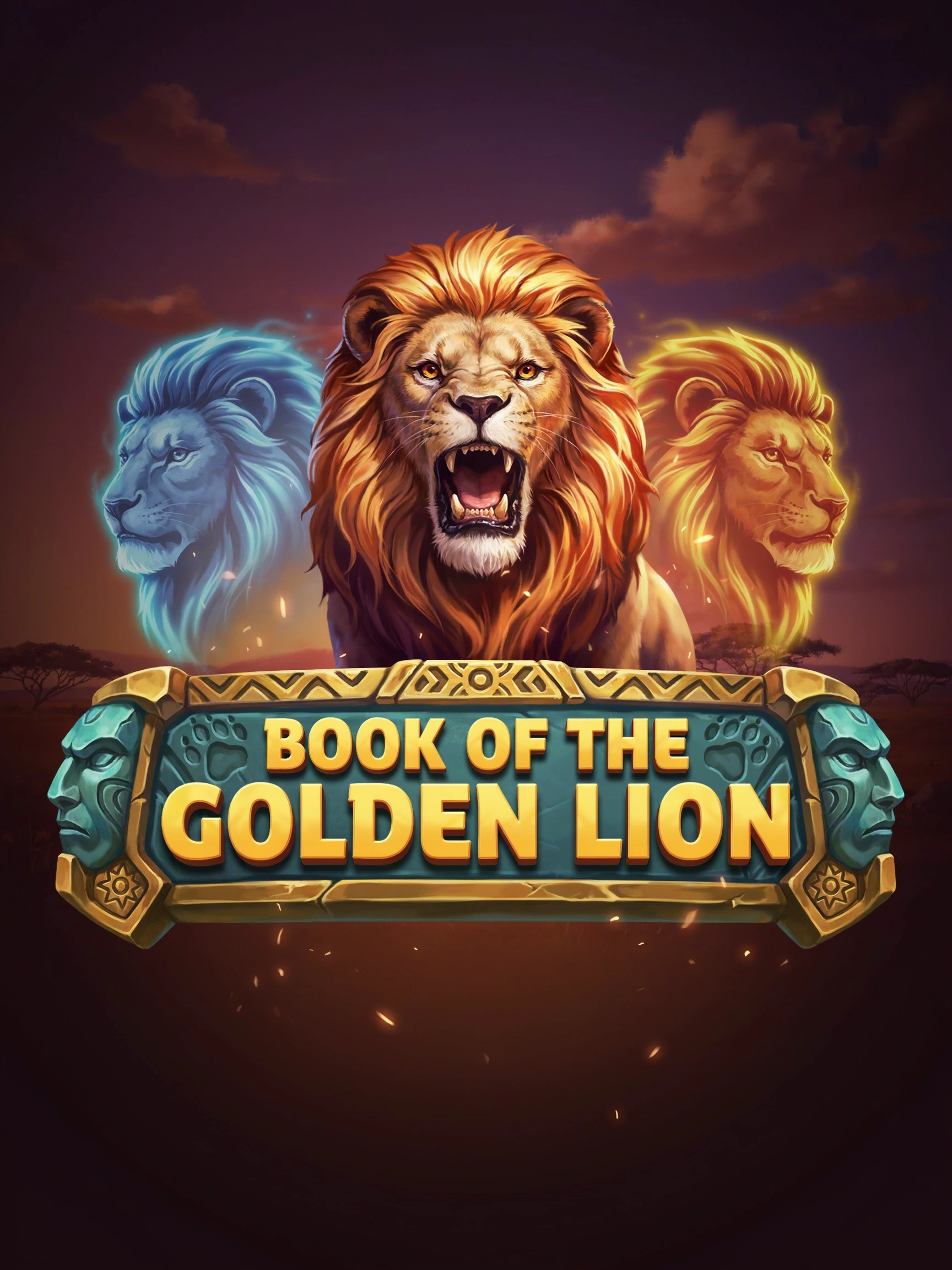 Game art for the Book of the Golden Lion pokie